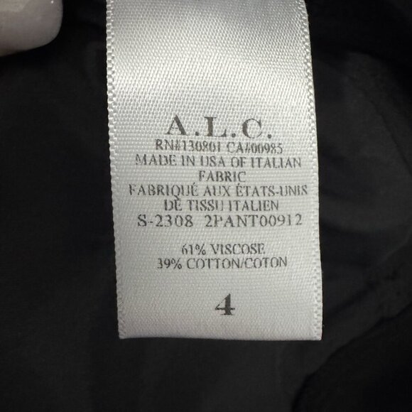 NWT ALC Black womens cargo pants size 4 A.L.C. Wide leg $495 - Picture 6 of 9